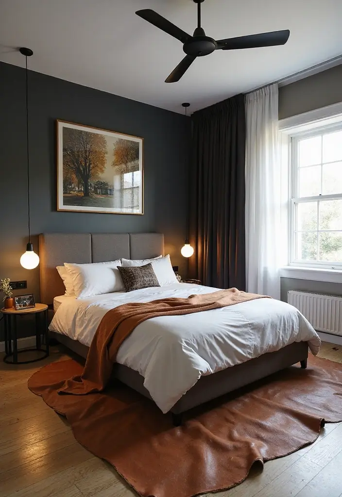28 Modern Bedroom Rug Ideas for a Stylish Look - 23. Faux Leather Rugs for Sophisticated Charm