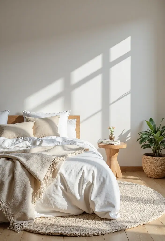 28 Modern Bedroom Rug Ideas for a Stylish Look - 5. Eco-Friendly Cotton Rugs for a Soft Touch