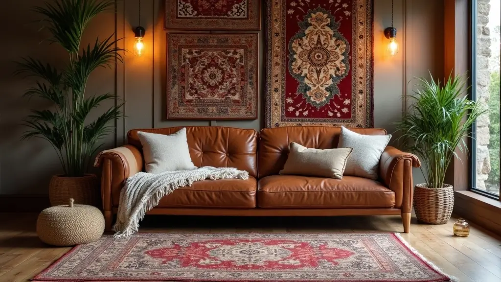 28 Stunning Rugs That Go With a Brown Leather Couch