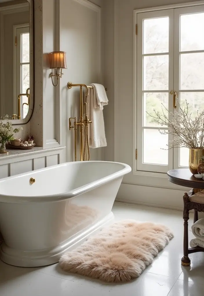 29 Bath Rug Ideas That Feel Like a Spa - 21. Faux Fur Bath Rugs