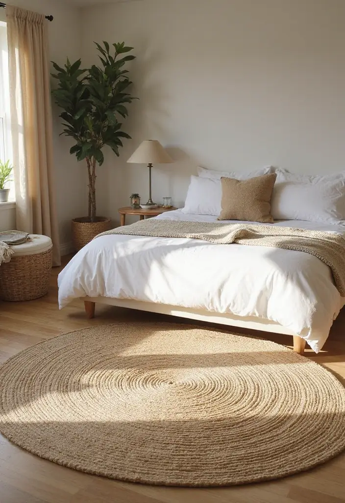 29 Cozy Bedroom Rugs for a Warm Inviting Look - 1. Handwoven Jute Rugs