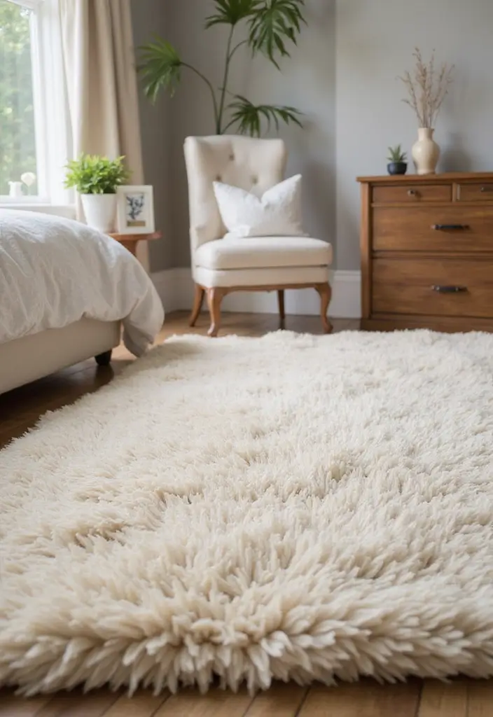 29 Cozy Bedroom Rugs for a Warm Inviting Look - 18. Pile Rugs