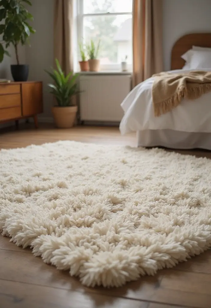 29 Cozy Bedroom Rugs for a Warm Inviting Look - 2. Soft Wool Area Rugs