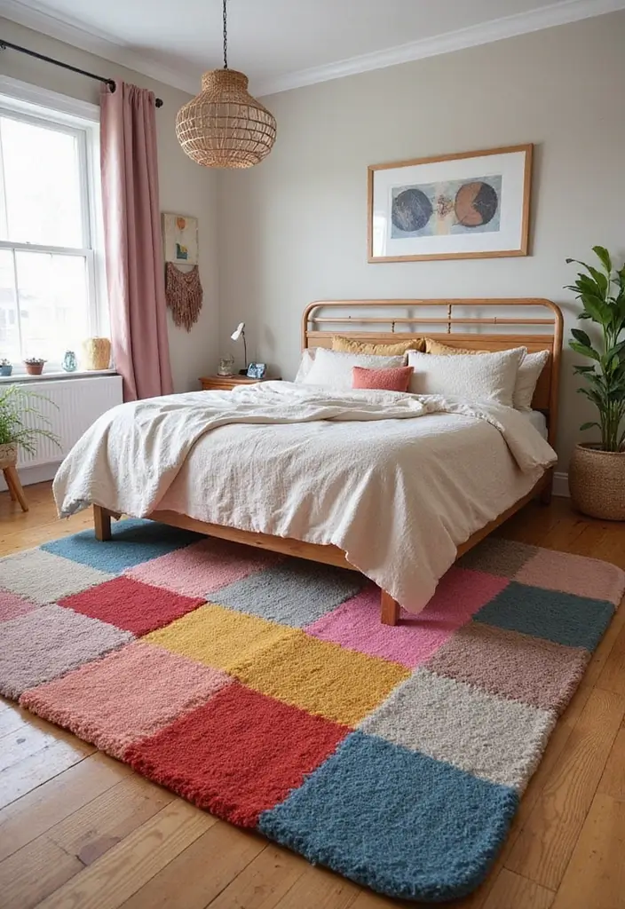 29 Cozy Bedroom Rugs for a Warm Inviting Look - 22. Felt Rugs