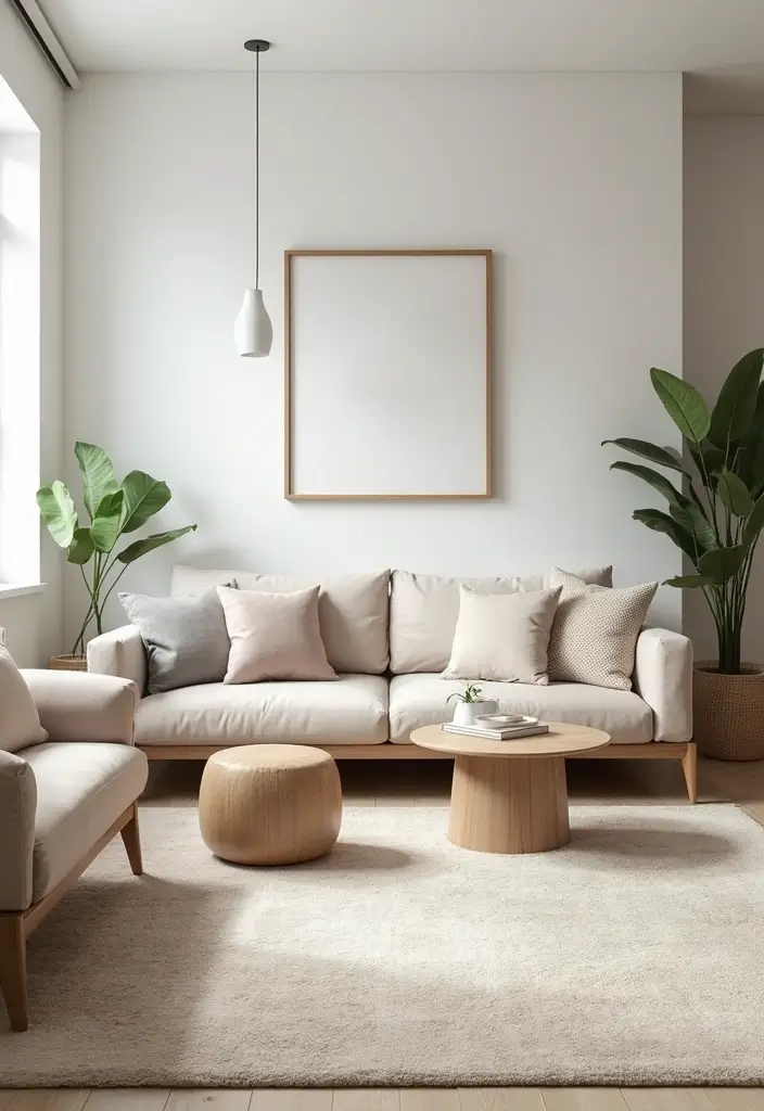 29 Cozy Living Room Rug Ideas for Lazy Weekends - 22. Minimalist Chic
