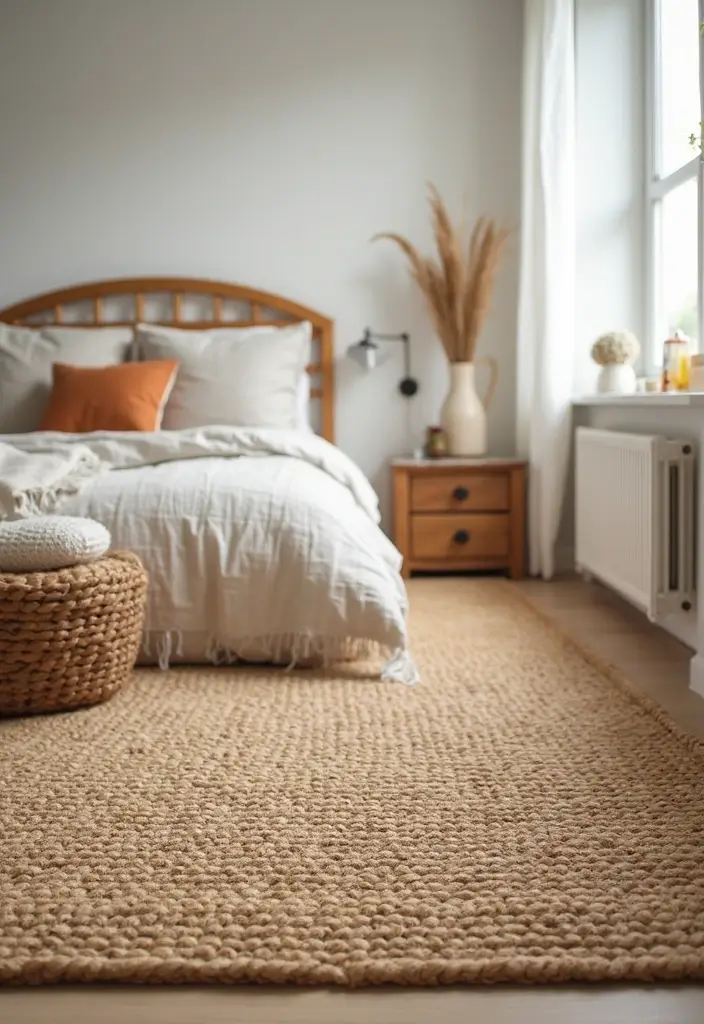 29 Cozy Rugs for Bedrooms You’ll Love Waking Up To - 1. Handwoven Jute Beauty