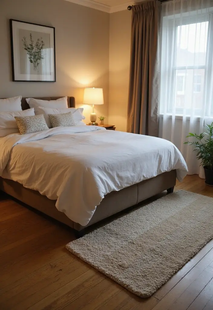 29 Cozy Rugs for Bedrooms You’ll Love Waking Up To - 23. Cozy Runner for the Foot of Your Bed