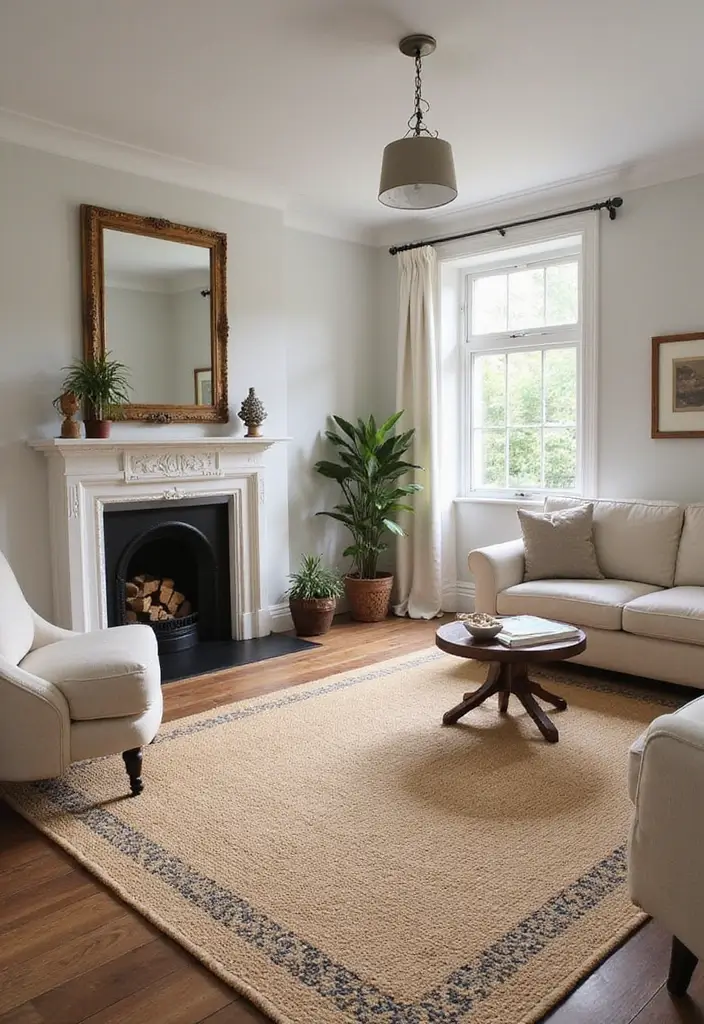 29 Jute Rug Ideas for a Modern Living Room - 19. Elegant Bordering
