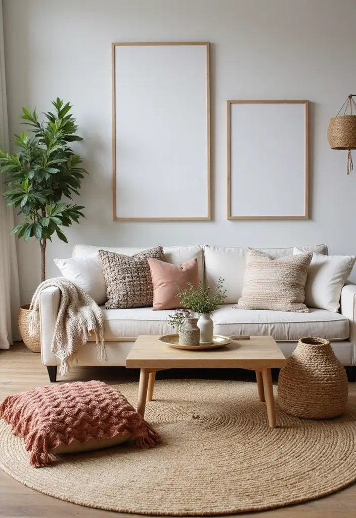 29 Jute Rug Ideas for a Modern Living Room - 28. Textured Layers