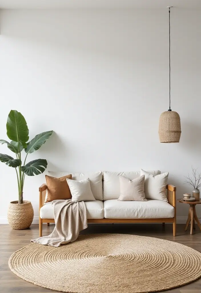 29 Jute Rug Ideas for a Modern Living Room - 3. Minimalist Approach