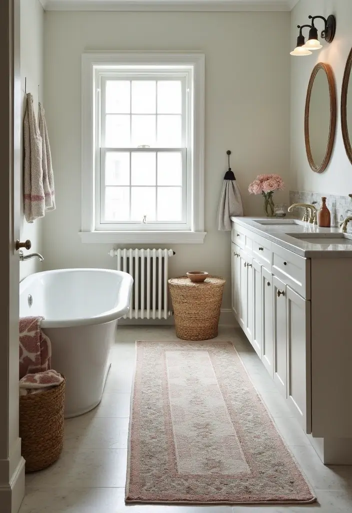 29 Layered Bathroom Rug Ideas That Wow 24 29 Layered Bathroom Rug Ideas That Wow - 24. Layered Runners