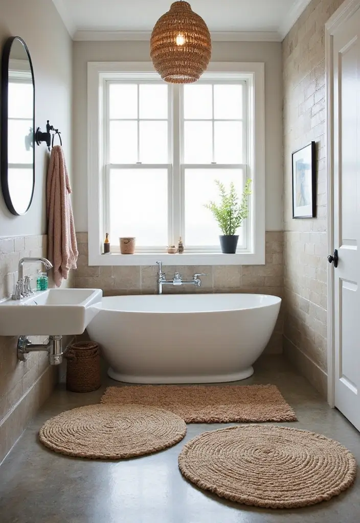 29 Layered Bathroom Rug Ideas That Wow 29 29 Layered Bathroom Rug Ideas That Wow - 29. Layering Techniques for Small Spaces