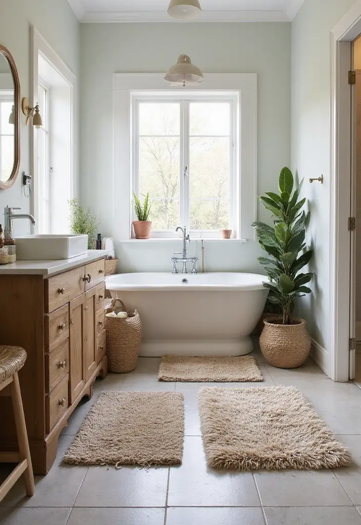 29 Layered Bathroom Rug Ideas That Wow 5 29 Layered Bathroom Rug Ideas That Wow - 5. Eco-Friendly Textiles