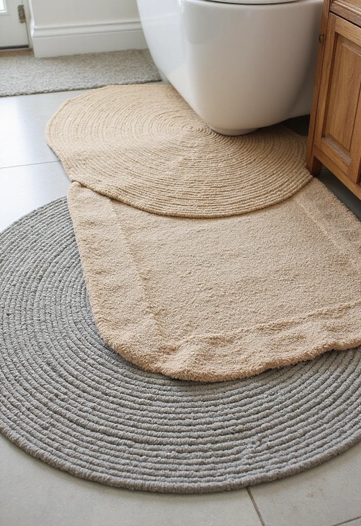 29 Layered Bathroom Rug Ideas That Wow 9 29 Layered Bathroom Rug Ideas That Wow - 9. Textured Wonders
