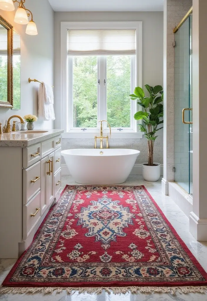 29 Long Bathroom Rugs That Add Comfort and Style 22 29 Long Bathroom Rugs That Add Comfort and Style - 22. Custom Designs