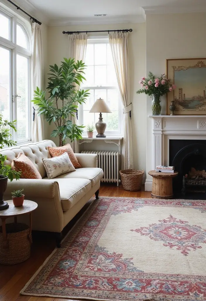 29 Tufted Rug Ideas That Add Personality to Any Room 2 29 Tufted Rug Ideas That Add Personality to Any Room - 2. Vintage-Inspired Designs