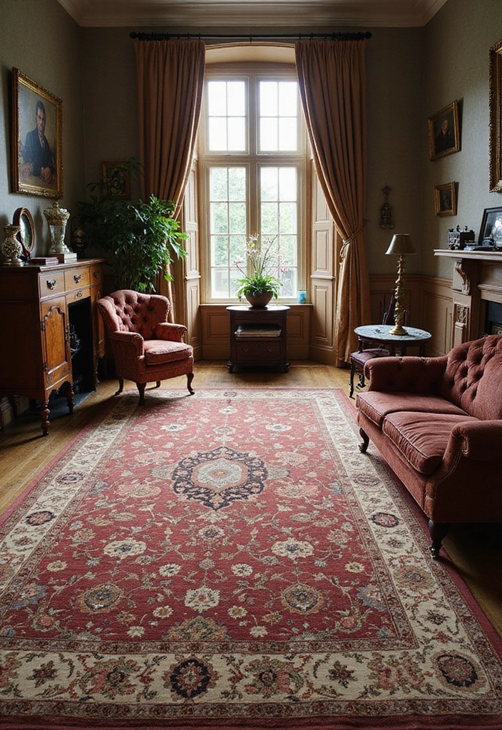 29 Tufted Rug Ideas That Add Personality to Any Room 24 29 Tufted Rug Ideas That Add Personality to Any Room - 24. Traditional Heritage