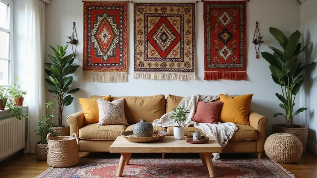 29 Wall Hanging Rug Ideas for Artistic Living Rooms