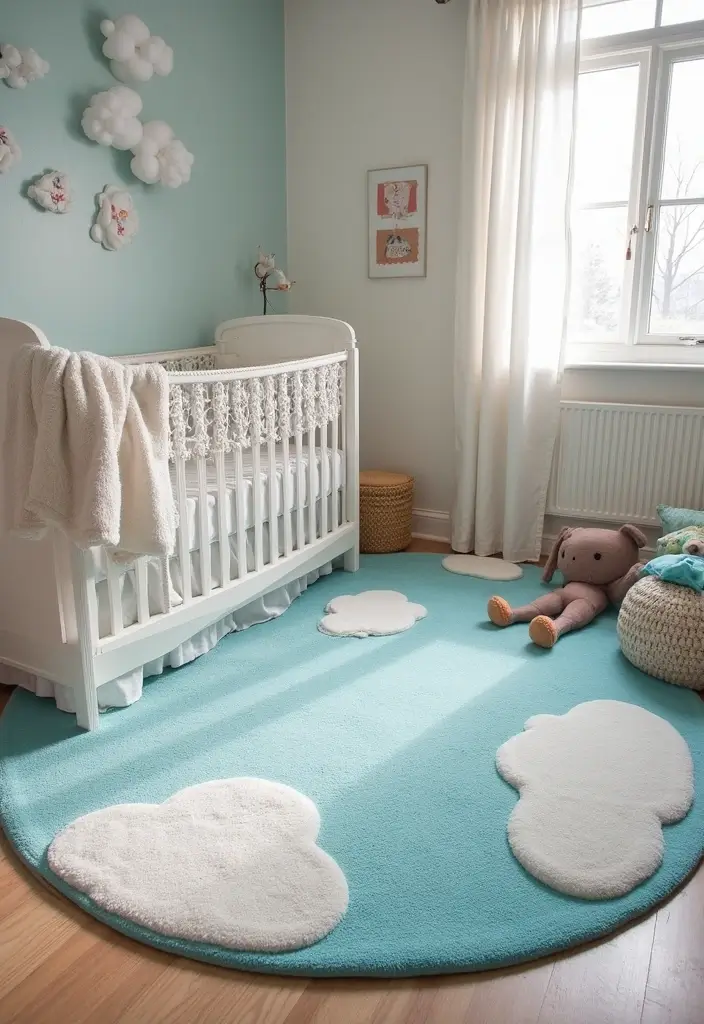 30+ ACNH Rug Ideas You’ll Want to Copy 16 30+ ACNH Rug Ideas You’ll Want to Copy - 16. Whimsical Cloud & Sky Rug