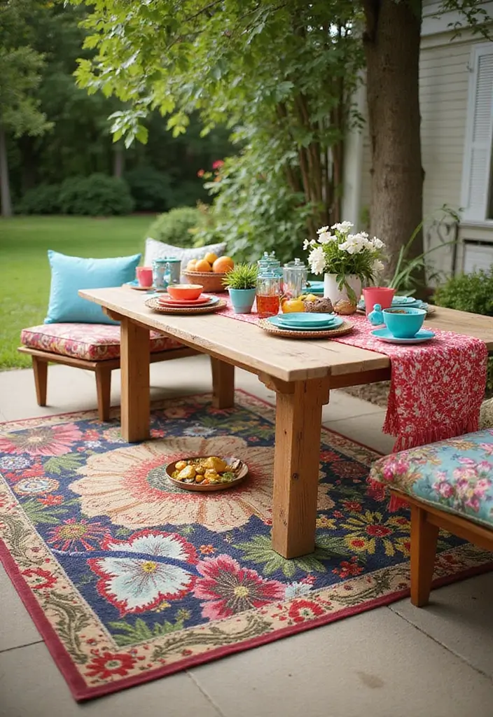 30+ ACNH Rug Ideas You’ll Want to Copy 17 30+ ACNH Rug Ideas You’ll Want to Copy - 17. Cozy Picnic Scene Rug