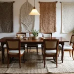 30 Dining Room Rug Ideas for Dark Wood Tables