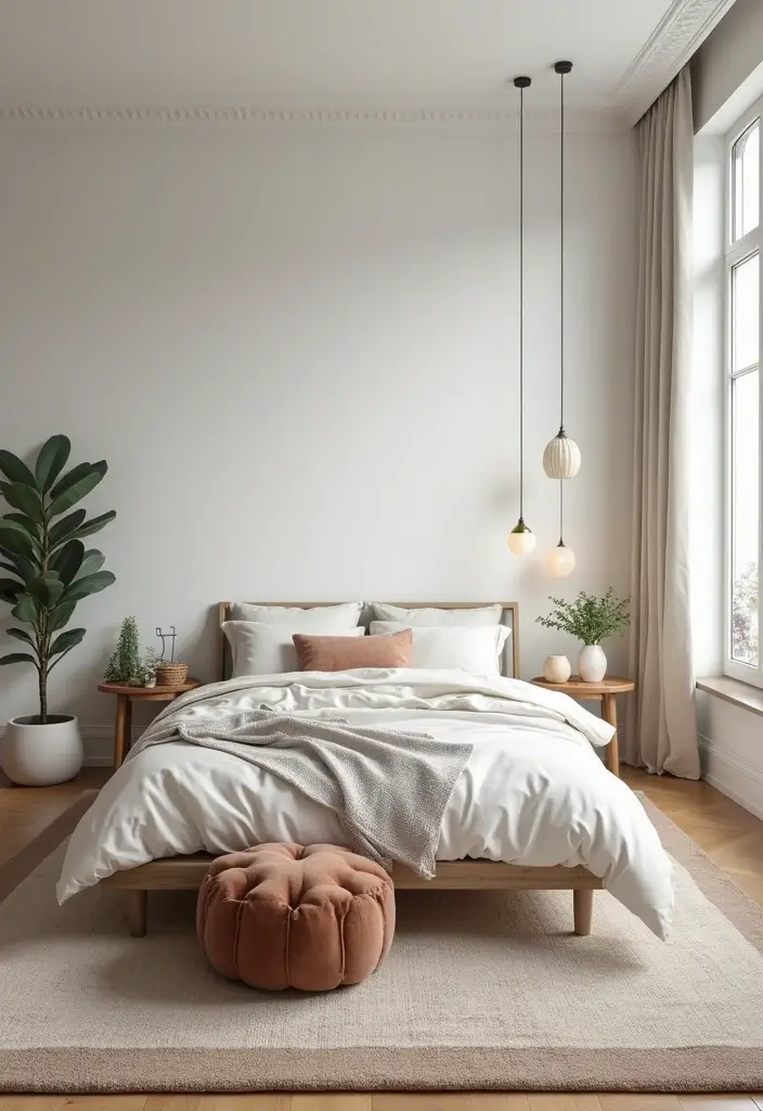 30+ Dreamy Bedroom Rug Ideas for a Cozy Retreat 20 30+ Dreamy Bedroom Rug Ideas for a Cozy Retreat - 20. Statement Borders: Defining Your Space