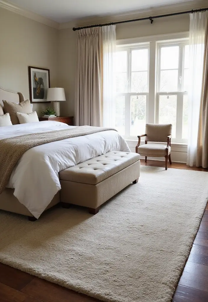 30+ Dreamy Bedroom Rug Ideas for a Cozy Retreat 22 30+ Dreamy Bedroom Rug Ideas for a Cozy Retreat - 22. Runner Rugs: Long and Elegant