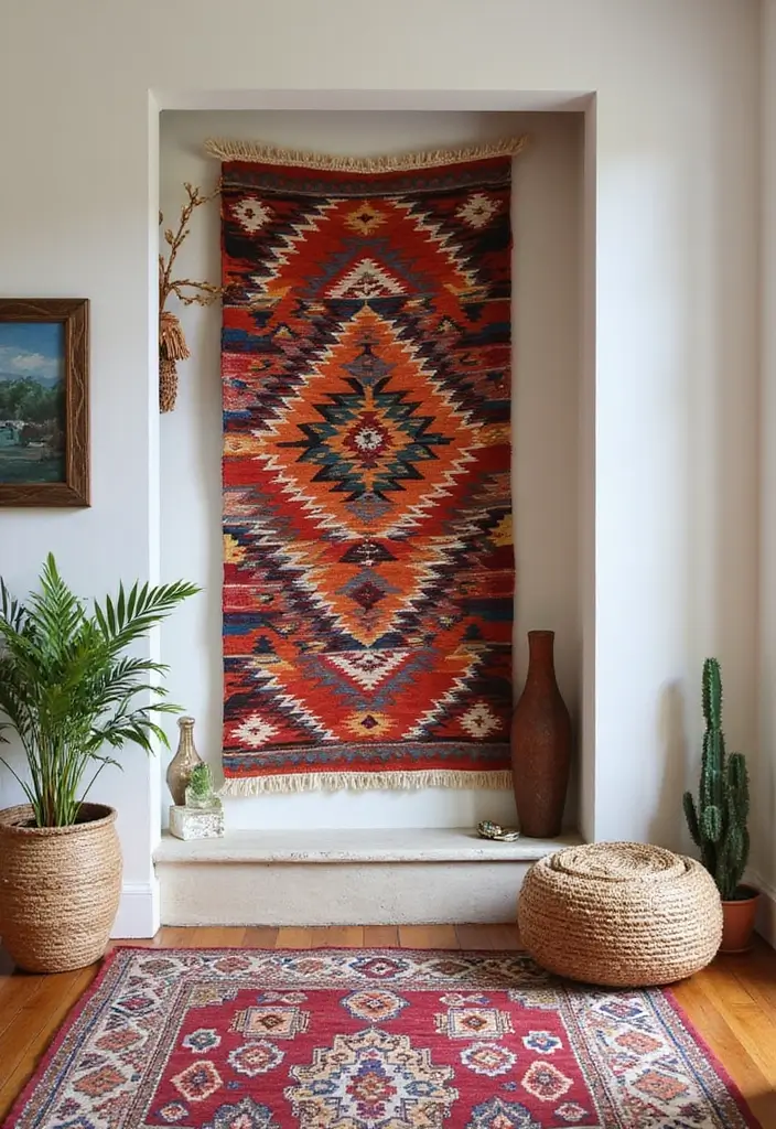 30+ Entryway Rug Ideas Guests Will Notice First - 16. Colorful Kilim Rugs