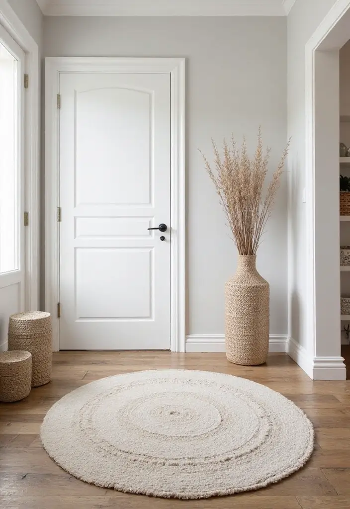 30+ Entryway Rug Ideas Guests Will Notice First - 17. Minimalist Scandinavian Rugs