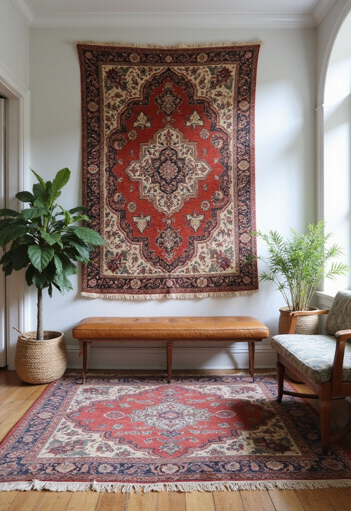 30+ Entryway Rug Ideas Guests Will Notice First - 6. Vintage Persian Rugs