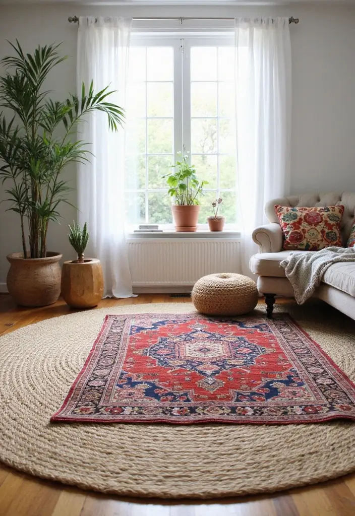 30+ Gorgeous Layered Rug Ideas for Cozy Spaces 1 30+ Gorgeous Layered Rug Ideas for Cozy Spaces - 1. Textured Base Layer