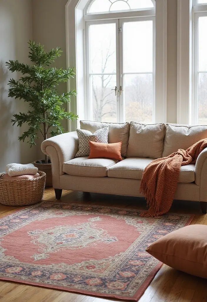 30+ Gorgeous Layered Rug Ideas for Cozy Spaces 10 30+ Gorgeous Layered Rug Ideas for Cozy Spaces - 10. Seasonal Changes