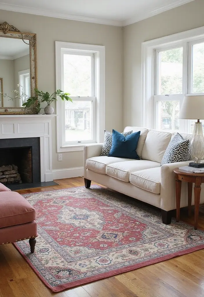 30+ Gorgeous Layered Rug Ideas for Cozy Spaces 13 30+ Gorgeous Layered Rug Ideas for Cozy Spaces - 13. Layering with Custom Rugs