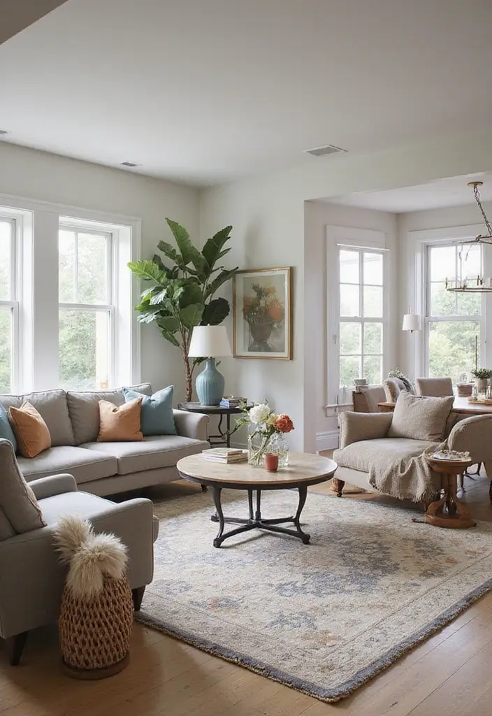 30+ Gorgeous Layered Rug Ideas for Cozy Spaces 15 30+ Gorgeous Layered Rug Ideas for Cozy Spaces - 15. Creating Zones