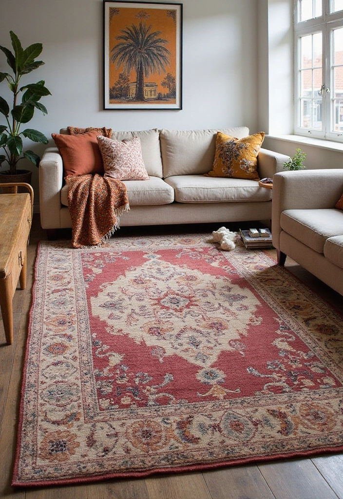 30+ Gorgeous Layered Rug Ideas for Cozy Spaces 16 30+ Gorgeous Layered Rug Ideas for Cozy Spaces - 16. Layering with Throws