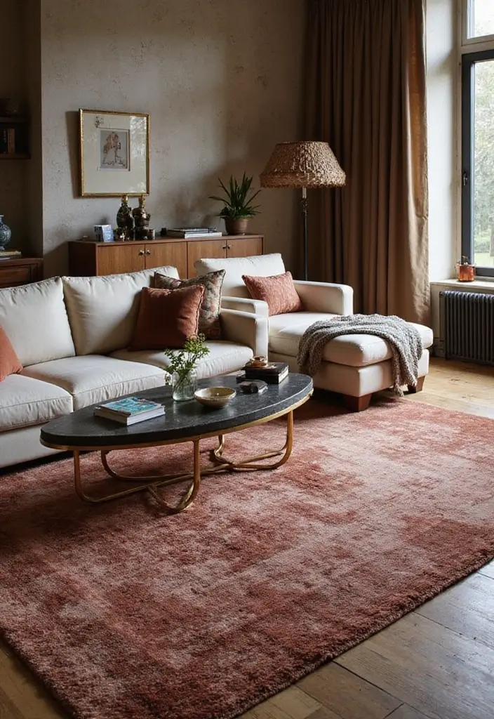 30+ Gorgeous Layered Rug Ideas for Cozy Spaces 24 30+ Gorgeous Layered Rug Ideas for Cozy Spaces - 24. Layering for Elegance