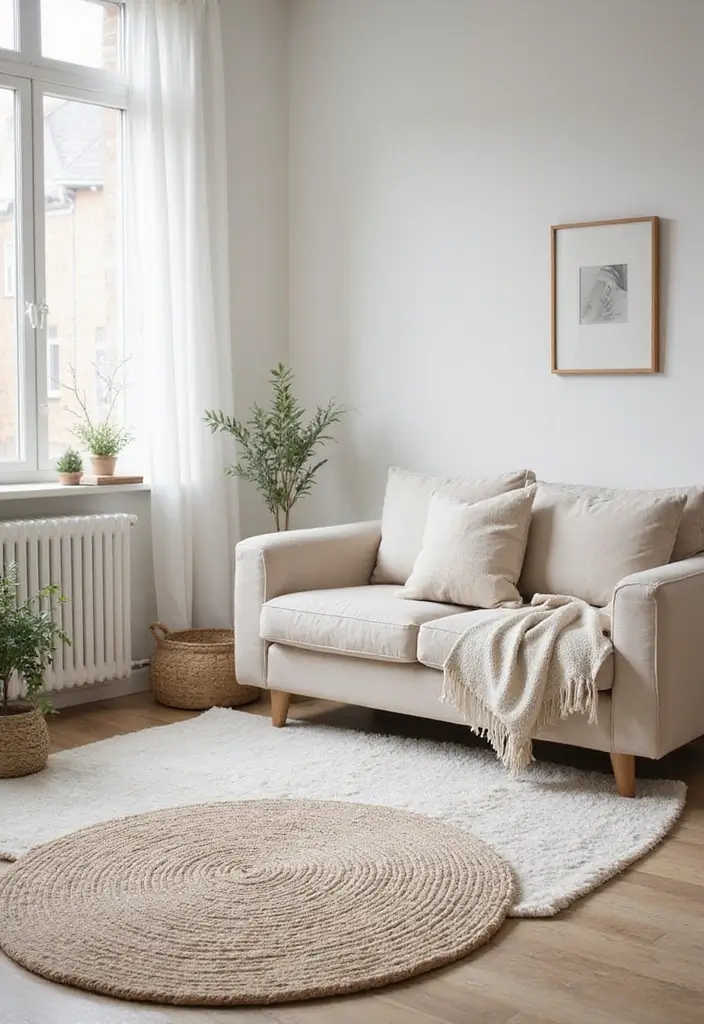 30+ Gorgeous Layered Rug Ideas for Cozy Spaces 27 30+ Gorgeous Layered Rug Ideas for Cozy Spaces - 27. Layering for Minimalism