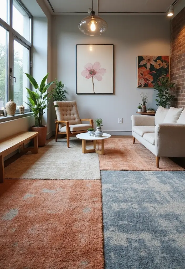 30+ Gorgeous Layered Rug Ideas for Cozy Spaces 29 30+ Gorgeous Layered Rug Ideas for Cozy Spaces - 29. Layering for Corporate Spaces