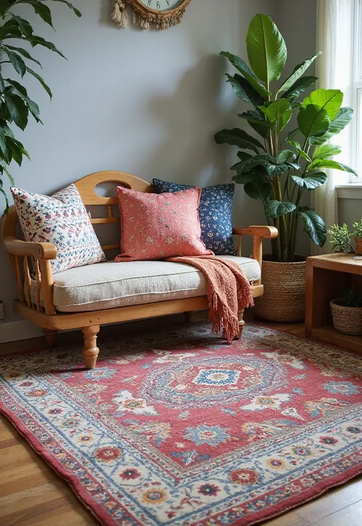 30+ Gorgeous Layered Rug Ideas for Cozy Spaces 3 30+ Gorgeous Layered Rug Ideas for Cozy Spaces - 3. Playful Patterns