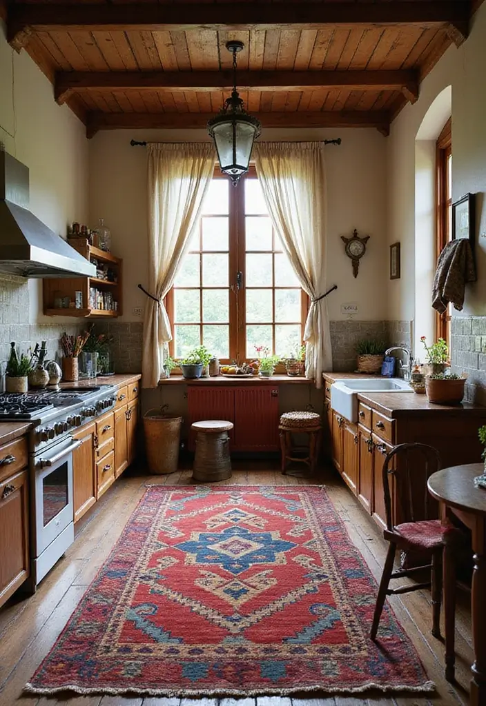 30 Kitchen Rug Ideas You’ll Wish You Tried Sooner - 4. Vintage Kilim Rugs