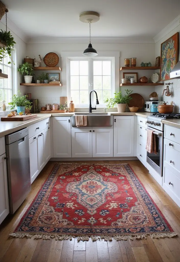 30 Kitchen Rug Ideas You’ll Wish You Tried Sooner - 6. Bohemian Style Rugs