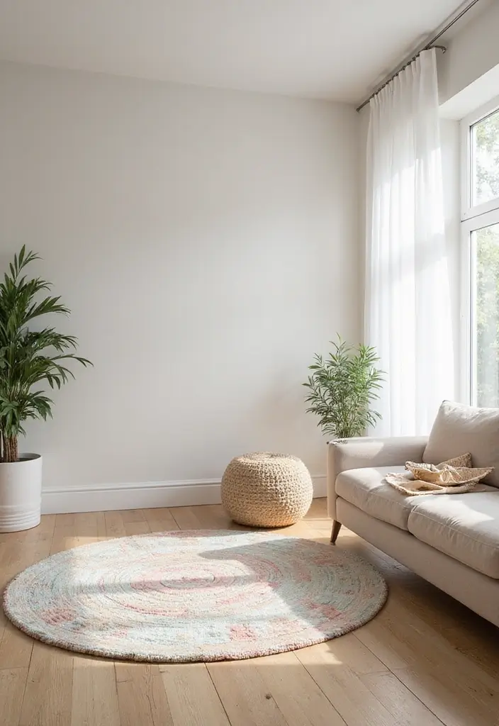 30+ Living Room Rug Ideas That Transform Your Space 11 30+ Living Room Rug Ideas That Transform Your Space - 11. Soft Pastel Hues