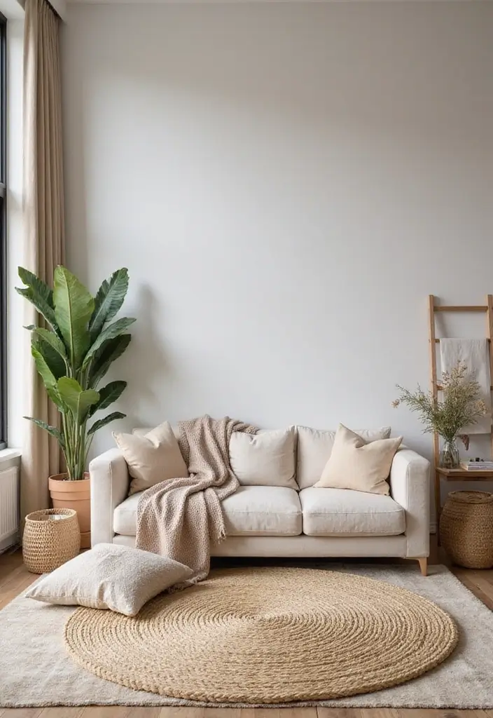 30+ Living Room Rug Ideas That Transform Your Space 4 30+ Living Room Rug Ideas That Transform Your Space - 4. Natural Fiber Delight