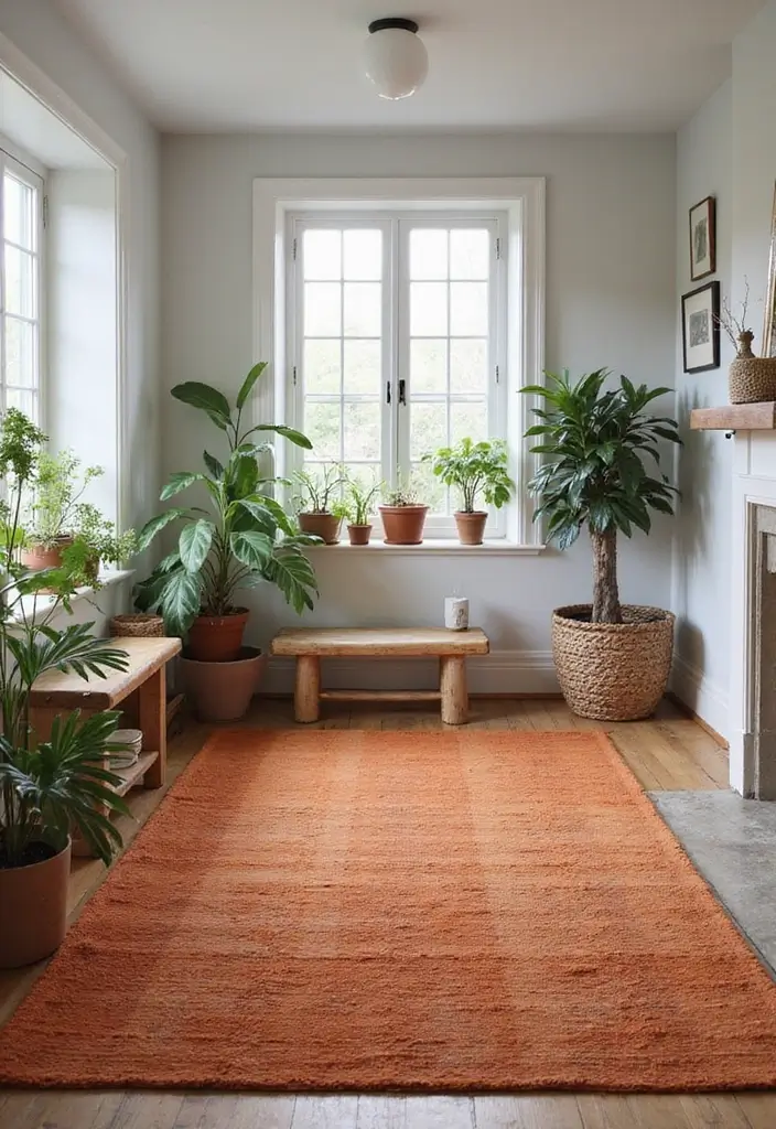 30 Rugs That Go Perfectly With Sea Salt Paint - 18. Warm Terracotta