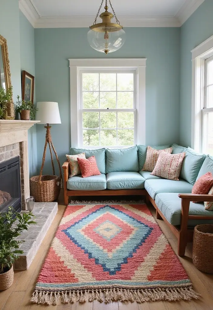 30 Rugs That Go Perfectly With Sea Salt Paint - 21. Handwoven Treasures