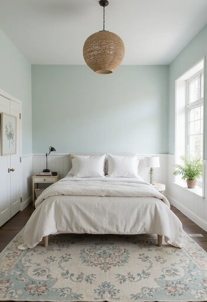 30 Rugs That Go Perfectly With Sea Salt Paint - 25. Subdued Floral Patterns