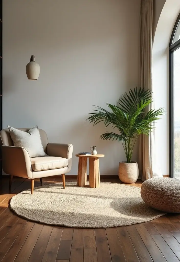 30 Rugs That Look Amazing on Dark Wood Floors - 15. Eco-Chic Designs