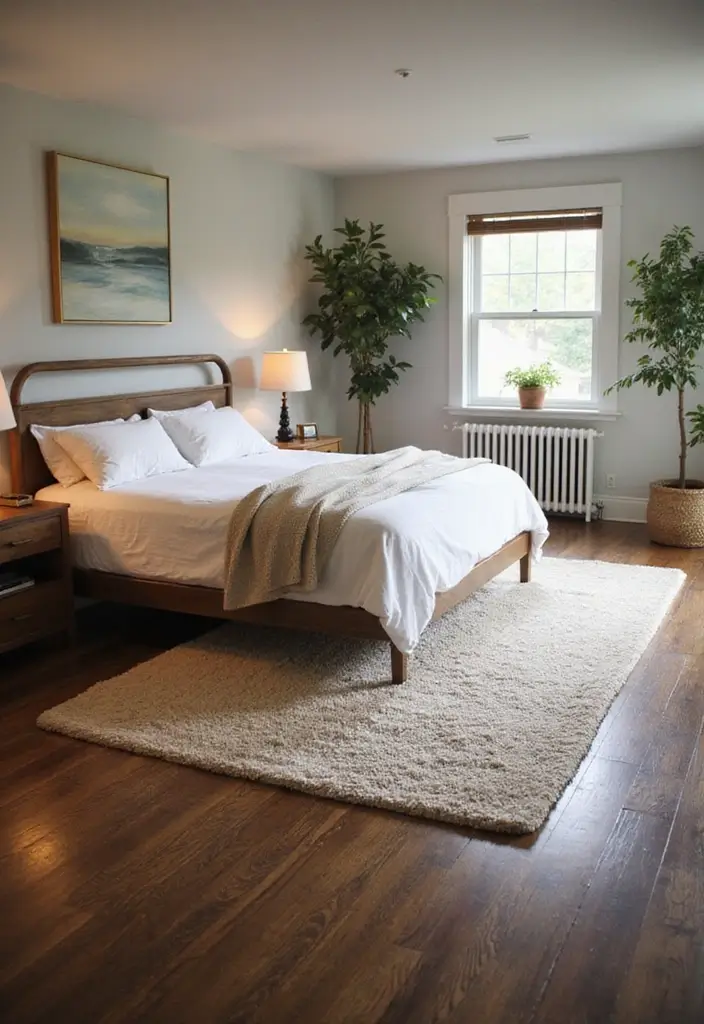 30 Rugs That Look Amazing on Dark Wood Floors - 2. Soft, Neutral Textures