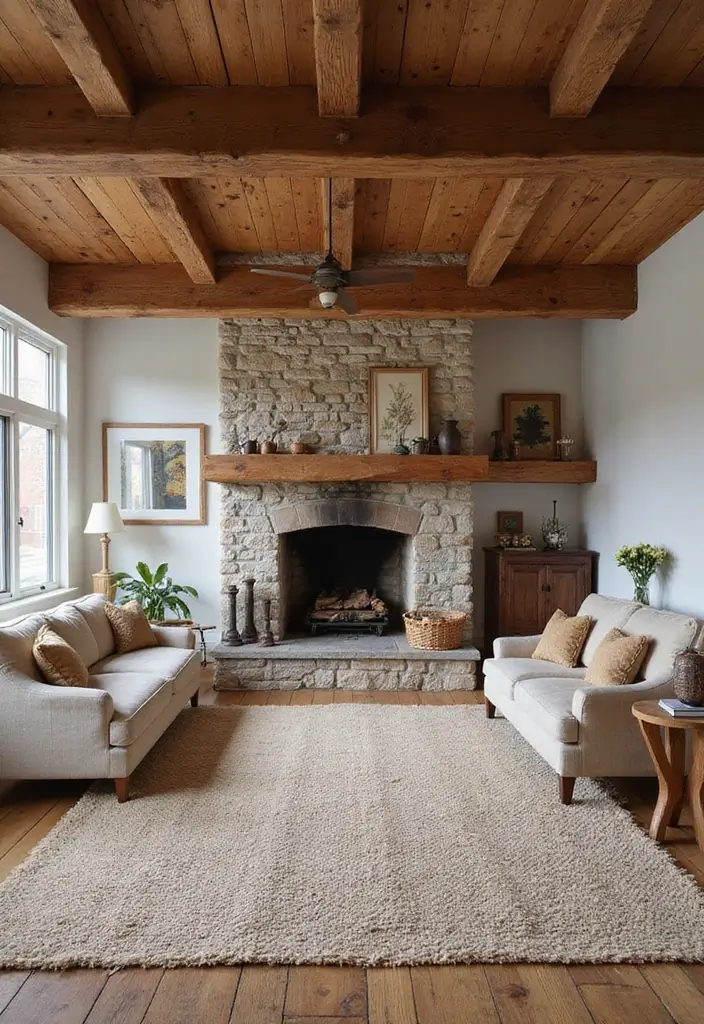 30 Rustic Living Room Rug Ideas for a Cozy Cabin Feel - 1. Handwoven Wool Rugs