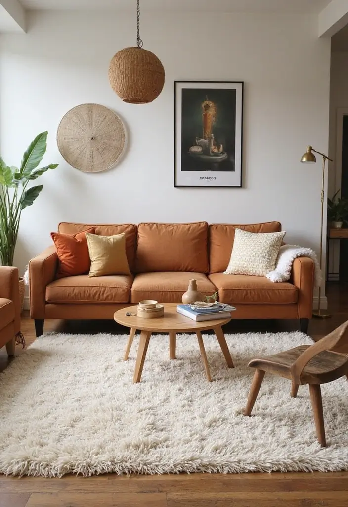 30 Rustic Living Room Rug Ideas for a Cozy Cabin Feel - 24. Soft Chenille Rugs